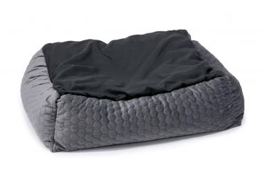 Preview: Kuschelplatz Velvet - grau